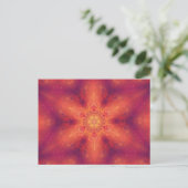 Flaming Fiery Phoenix Burning Snowflake Briefkaart (Staand voorkant)