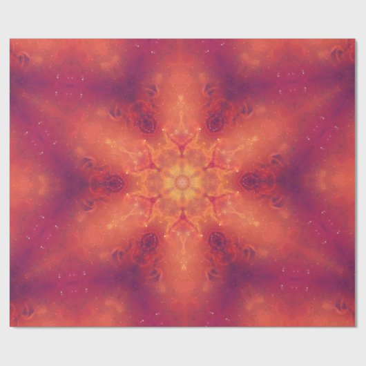 Flaming Fiery Phoenix Burning Snowflake Cadeaupapier (Vlak)