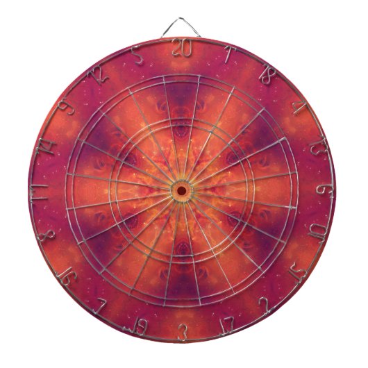 Flaming Fiery Phoenix Burning Snowflake Dartbord (Voorkant)