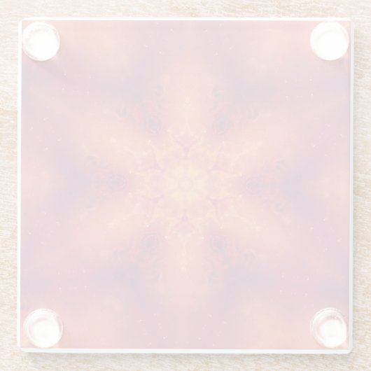 Flaming Fiery Phoenix Burning Snowflake Glazen Onderzetter (Achterkant)