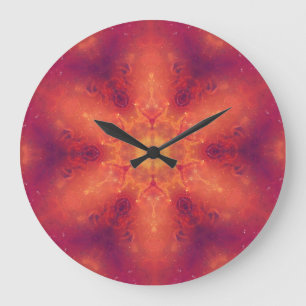 Flaming Fiery Phoenix Burning Snowflake Grote Klok