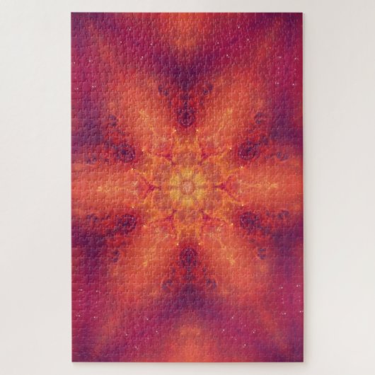 Flaming Fiery Phoenix Burning Snowflake Legpuzzel (Verticaal)