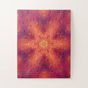 Flaming Fiery Phoenix Burning Snowflake Legpuzzel