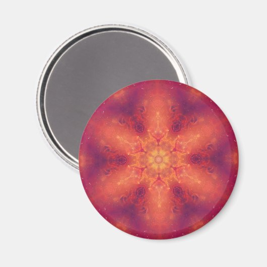 Flaming Fiery Phoenix Burning Snowflake Magneet (Voorkant / Achterkant)