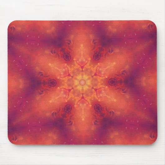 Flaming Fiery Phoenix Burning Snowflake Muismat (Voorkant)