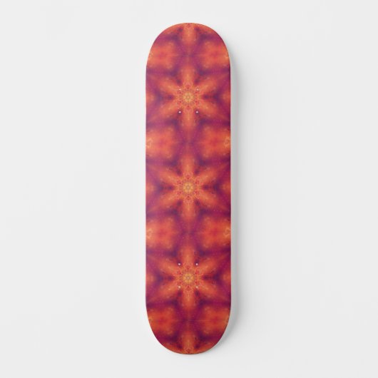 Flaming Fiery Phoenix Burning Snowflake Skateboard (Voorkant)