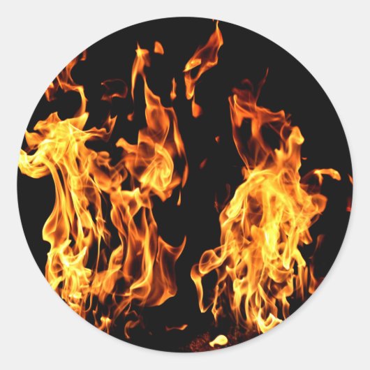 Flaming Fire Burning Sticker Gifts (Voorkant)