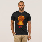 Flaming Fist Resist  T-shirt (Voorkant volledig)