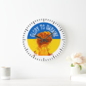 Flaming Fist Ukraine Flag Resistance Support Grote Klok (Huis)
