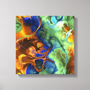 Flaming Fractal Canvas Afdruk