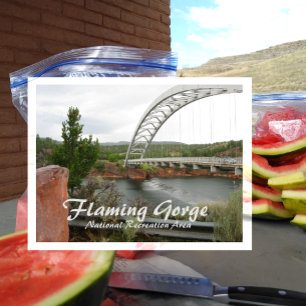 Flaming Gorge, Cart Creek Bridge Ansichtkaart Briefkaart