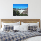 Flaming Gorge Dam Canvas Afdruk (Insitu (Slaapkamer))