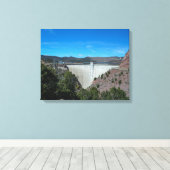 Flaming Gorge Dam Canvas Afdruk (Insitu (Houten vloer))