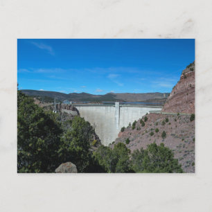 Flaming Gorge Dam Reservoir Utah Foto Briefkaart
