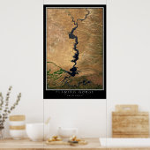 Flaming Gorge National Recreation Area Satellite Poster (Keuken)