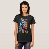 Flaming Grilling Skelet T-shirt (Voorkant volledig)