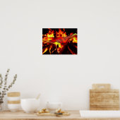 Flaming Guitar Poster (Keuken)