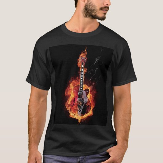 Flaming Guitar T-shirt (Voorkant)