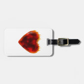 Flaming Heart Bagagelabel (Voorkant horizontaal)
