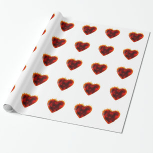 Flaming Heart Cadeaupapier