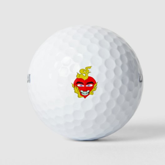 Flaming Heart Golfballen (Voorkant)