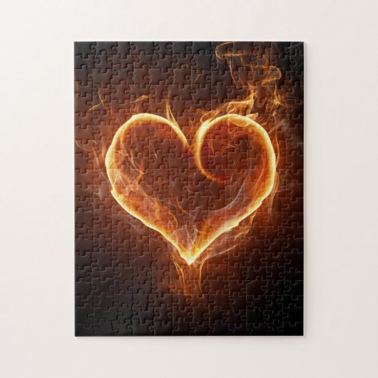 Flaming Heart Legpuzzel (Verticaal)