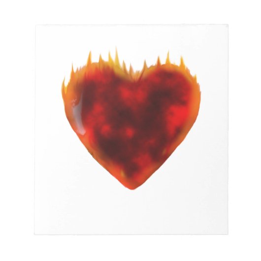 Flaming Heart Notitieblok (Voorkant)