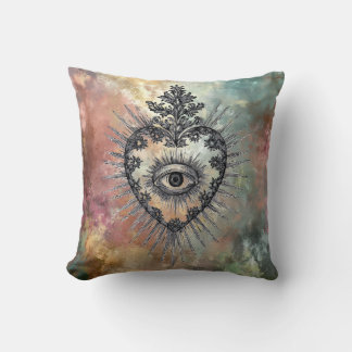 Flaming Heart Throw Pillow Kussen