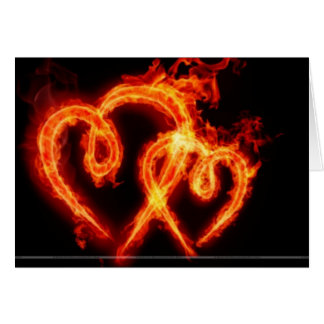 Flaming Heart Valentis Day Card
