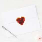 Flaming Heart Vierkante Sticker (Envelop)