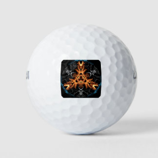 Flaming Heavy Metal Style Mandala Golfballen