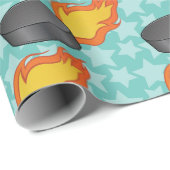  Flaming Hockey Puck Cadeaupapier (Rol Hoek)