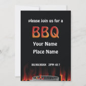 Flaming Hot BBQ Invitation Kaart (Voorkant)