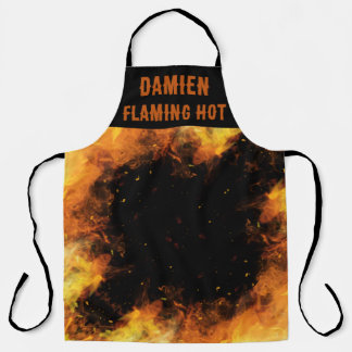 Flaming Hot Chef Flames Personalize Schort