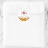 Flaming Hot Fire BBQ-grillfeest Ronde Sticker (Tas)
