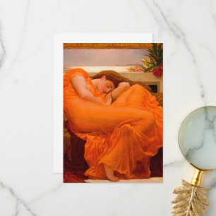 Flaming June door Lord Frederic Leighton Bedankkaart