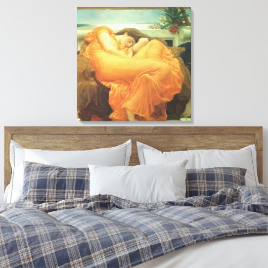 Flaming June door Lord Frederic Leighton Canvas Afdruk (Insitu (Slaapkamer))