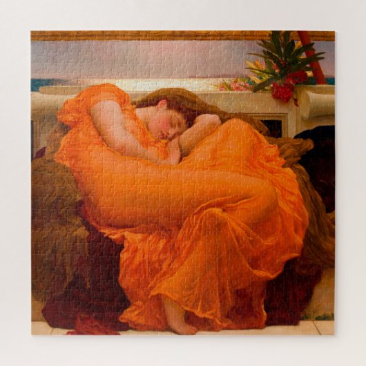 Flaming June door Lord Frederic Leighton Legpuzzel (Verticaal)