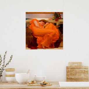 Flaming June door Lord Frederic Leighton Poster