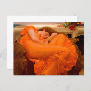 Flaming June door Lord Frederic Leighton Uitnodiging Briefkaart