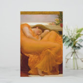 Flaming June door Sir Frederic Leighton Briefpapier (Staand voorkant)