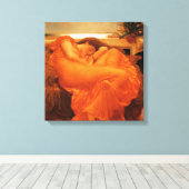 Flaming June Frederic Leighton Fine Art Canvas Afdruk (Insitu (Houten vloer))