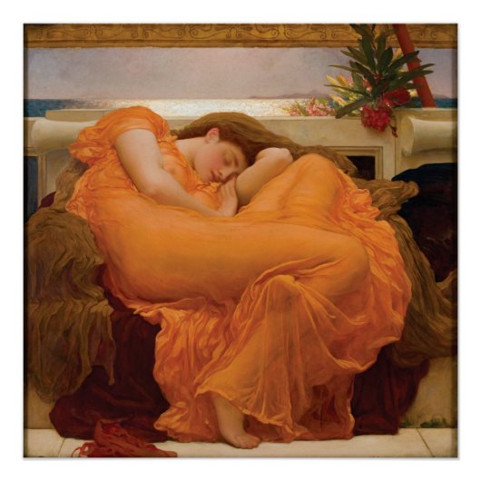 Flaming June Frederic Leighton Glossy Perfect Poster (Voorkant)