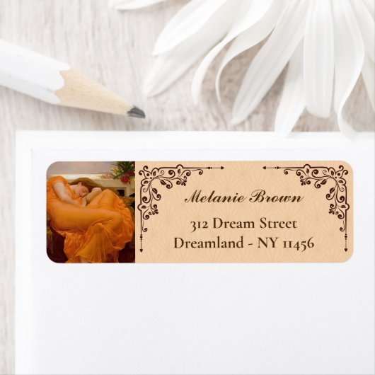 Flaming June van Frederic Leighton  Etiket (Insitu)