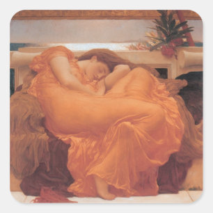 Flaming June Vierkante Sticker
