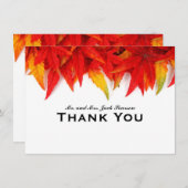 Flaming Leaves Autumn Persoonlijk Bedankt (Voorkant / Achterkant)