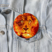 Flaming Lion Large Ronde Button 4,0 Cm (In situ)