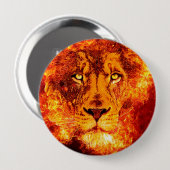 Flaming Lion Large Ronde Button 4,0 Cm (Voorkant /achterkant)
