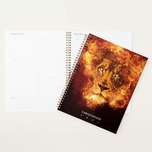 Flaming Lion Named Planner (Display)