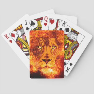 Flaming Lion uit Judah Pokerkaarten